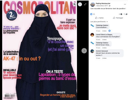 Une image islamophone partagée sur son compte Facebook
